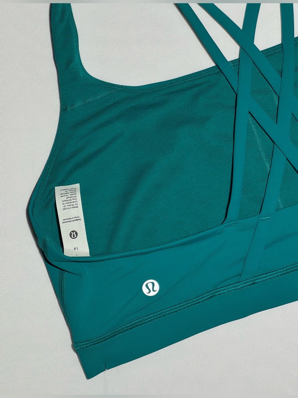 lululemon NWOT Energy Bra Sonic Teal Double-Strap Sports Bra - Picture 2 of 8